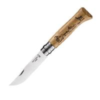 Нож Opinel №8, нержавеющая сталь, рукоять дуб, гравировка серна, 002336 002336 от прозводителя Opinel