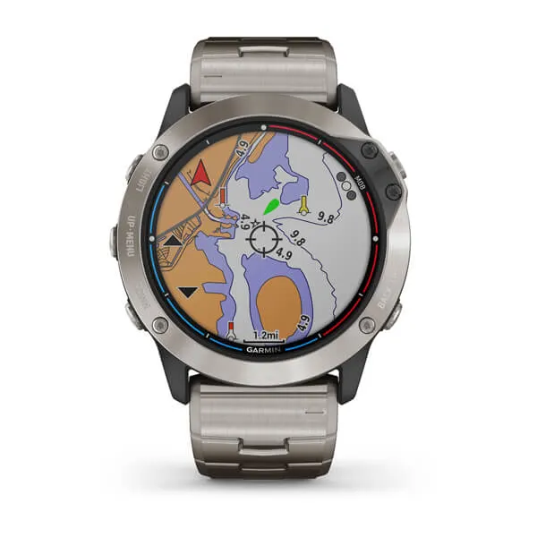 Garmin Quatix 6 - 47 мм Standard Edition | Grey with Captain Blue Band