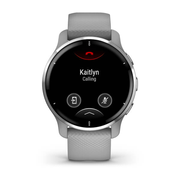 Garmin Venu 2 Plus - 43 мм Премиум-функции | Silver Stainless Steel Bezel With Powder Grey Case And Silicone Band