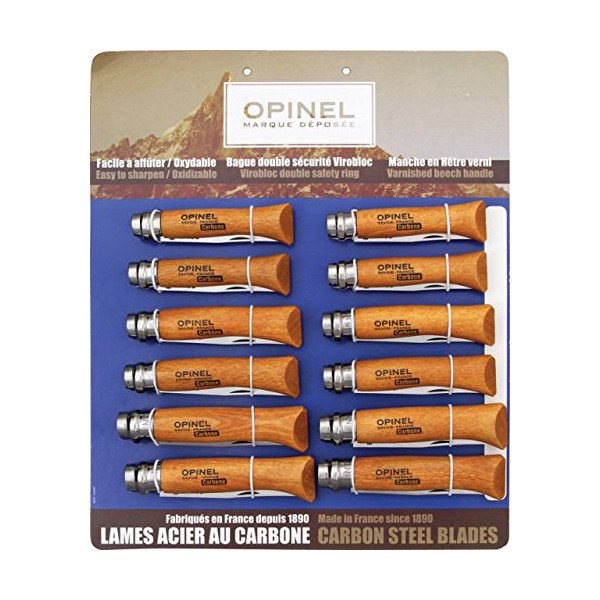 Набор-дисплей Opinel T085 из 12 ножей разных размеров из углеродистой стали, 182085 182085 от прозводителя Opinel