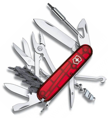 Нож Victorinox CyberTool, 91 мм, 34 функции, полупрозрачный красный 1.7725.T от прозводителя Victorinox
