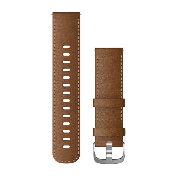 Garmin Ремешок сменный Quick Release 22 мм (итальянская кожа) коричневый с серебристой застежкой 010-12932-24 от прозводителя Garmin