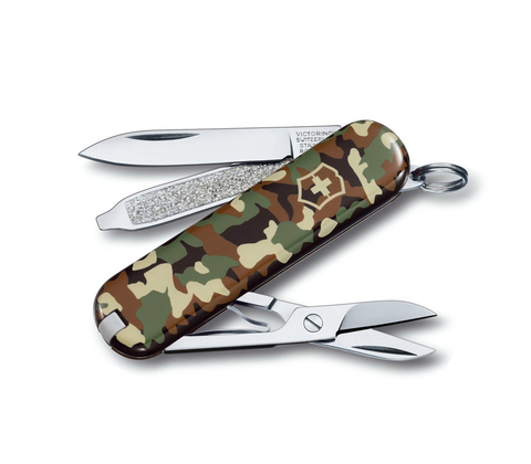 Нож-брелок Victorinox Classic SD, 58 мм, 7 функций, камуфляжный 0.6223.94 от прозводителя Victorinox