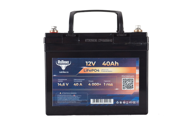 Аккумуляторная батарея литиевая Rutrike LiFePO4 (12V/40Ah/40A) 26494 от прозводителя Rutrike