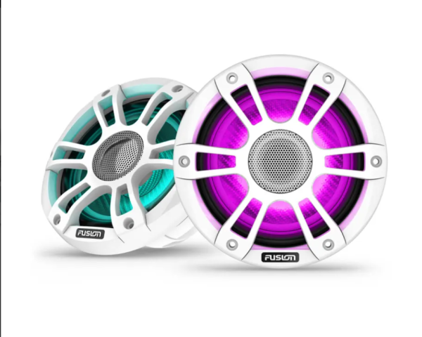 Fusion® Signature Series 3i Marine Coaxial Speakers - 8,8-дюймовые спортивные коаксиальные громкоговорители для лодок CRGBW мощностью 330 Вт белого цвета (пара) 010-02773-10 от прозводителя Fusion