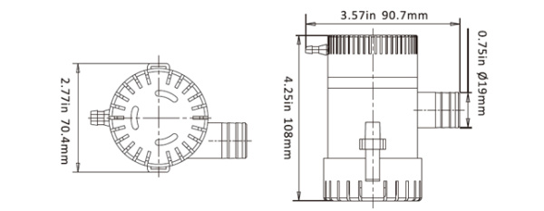 Насос осушительный  500GPH 01 Series 12В SFBP1-G500-01 от прозводителя SeaFlo