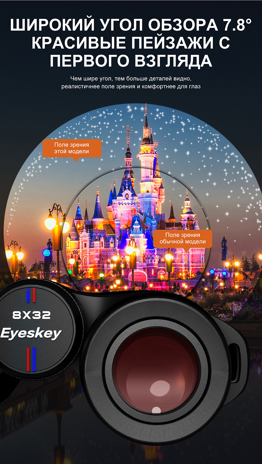 Бинокль Eyeskey Captor ED-8x32