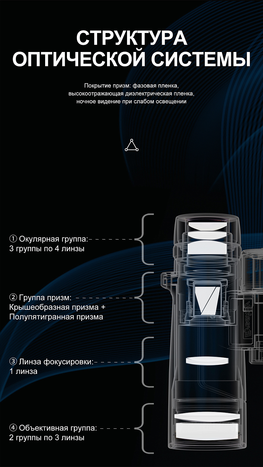 Бинокль Eyeskey Captor ED-8x32