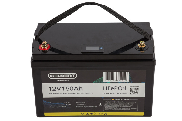Аккумуляторная батарея литиевая Gelbert LiFePO4 (12V/150Ah/150А) [6-EVF-150] Bluetooth 178 от прозводителя Gelbert
