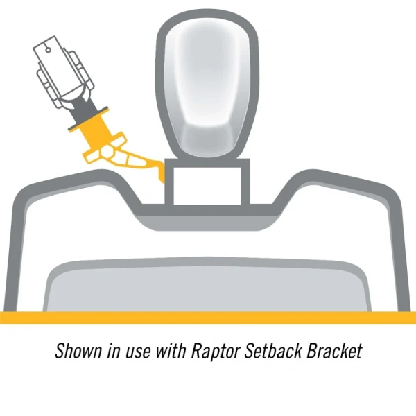 Raptor Jack Plate Adapter Bracket - Starboard, 5" Setback, 4" Rise, White 1810382 от прозводителя Minn Kota